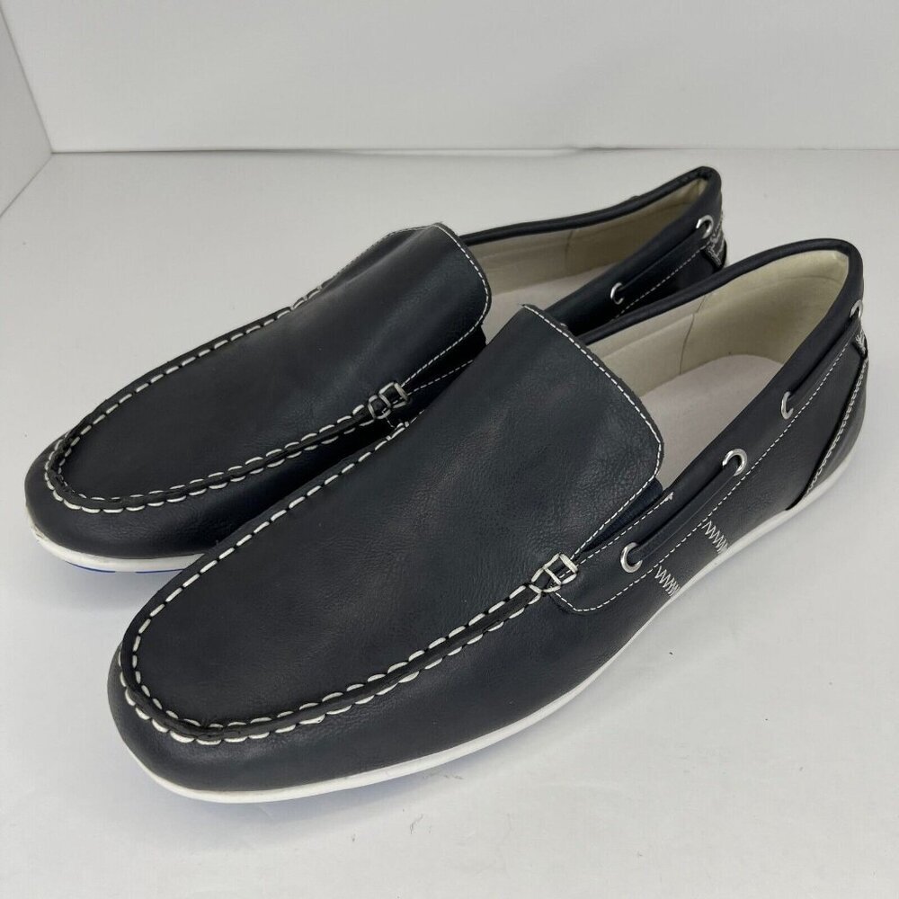 Gbx Mens 134893 Ludlam Black Fabric Moc Toe Slip On Size 13M Loafers